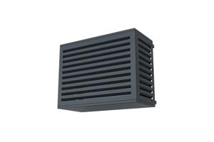 Capac aer condiționat din aluminiu gri Aneto cu panou inferior - mărimea S 14