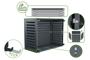 Aneto grey aluminum air conditioner cover with bottom panel - size S 9