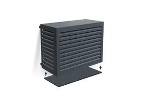 Capac aer condiționat din aluminiu gri Aneto cu panou inferior - mărimea S 2