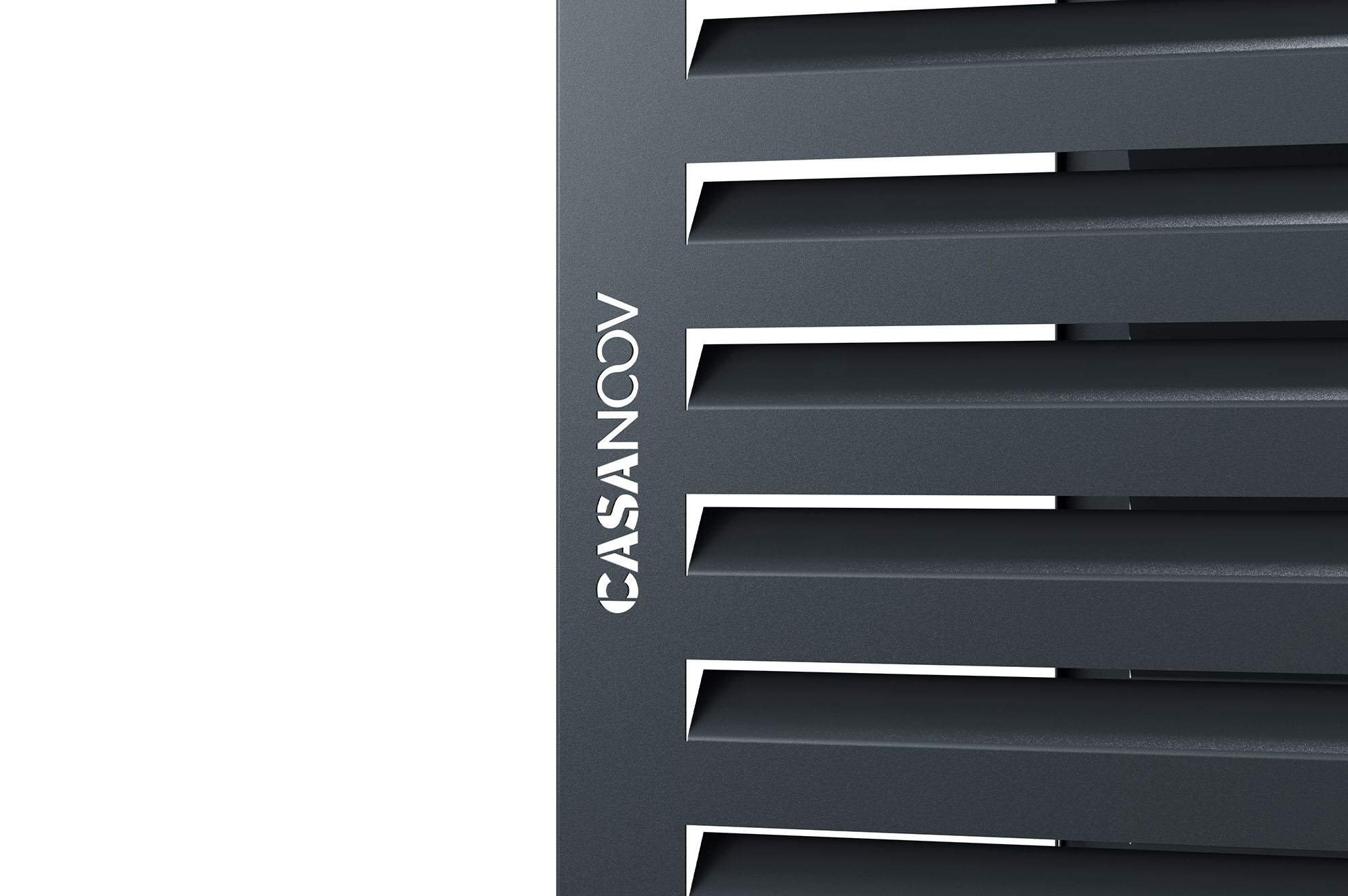 Aneto grey aluminum air conditioner cover with bottom panel - size S 11