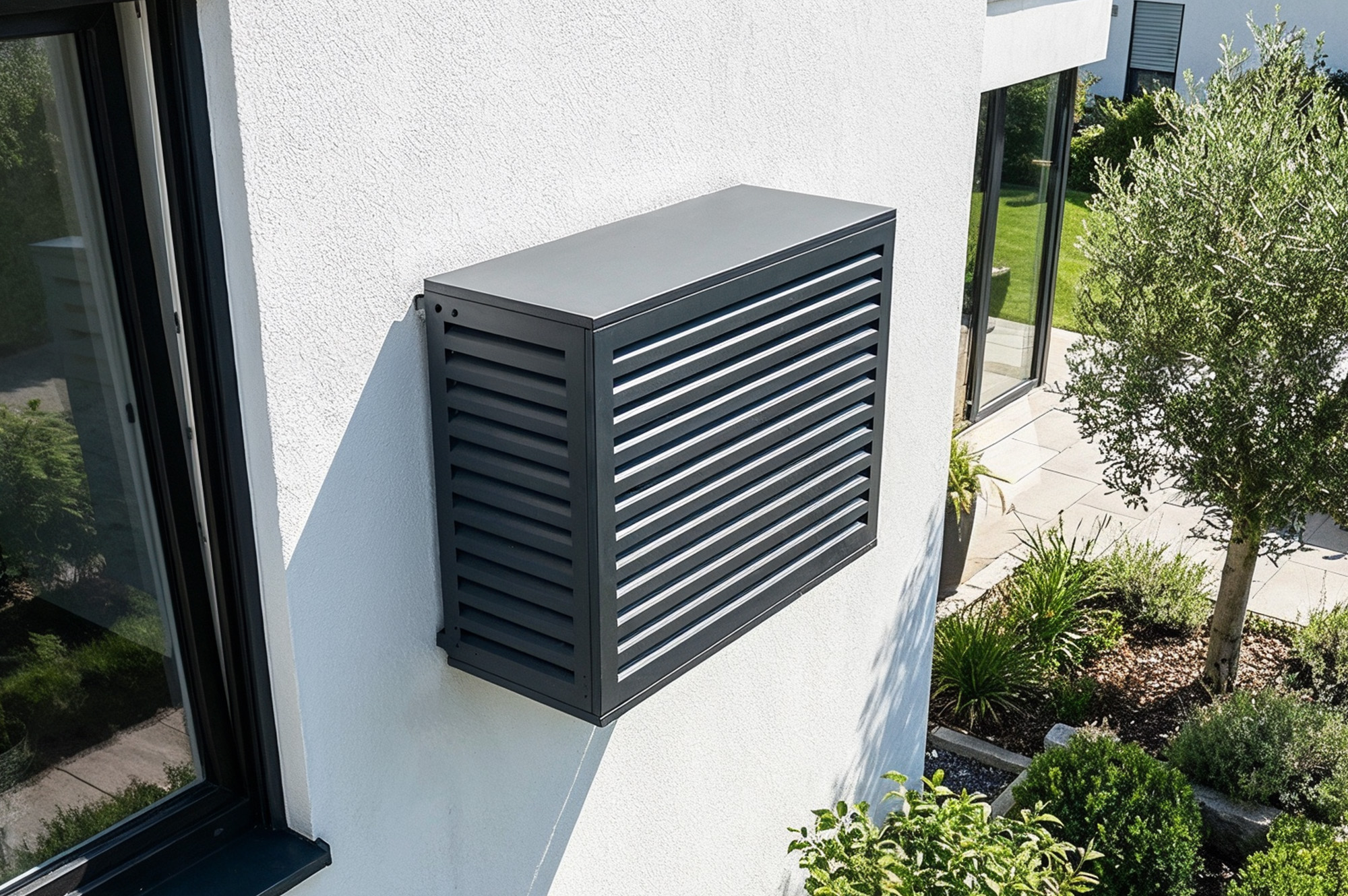 Cache clim aluminium gris Aneto avec face inférieure - taille M 4