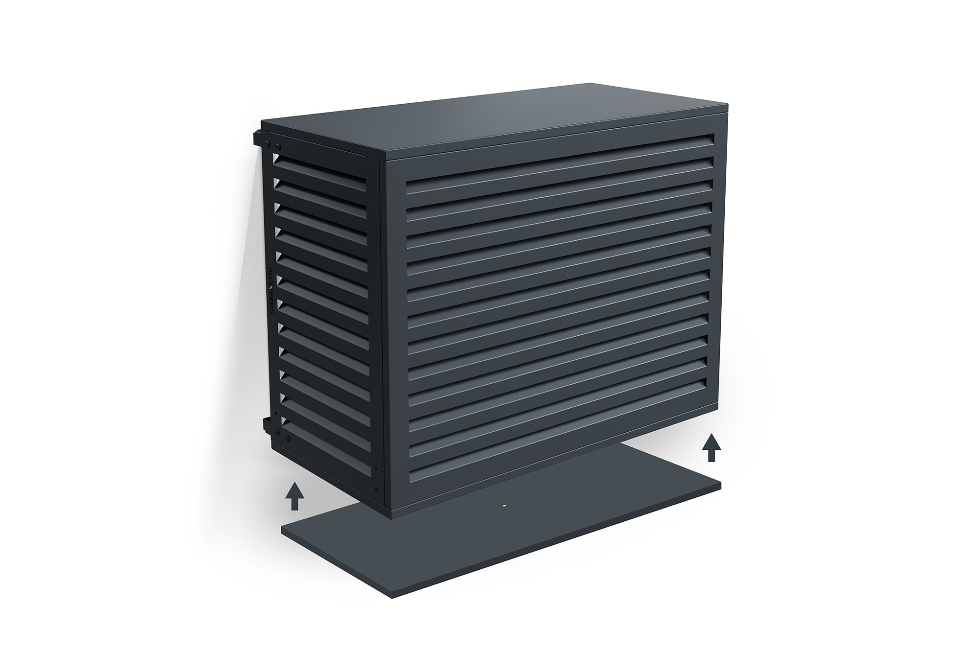 Cache clim aluminium gris Aneto avec face inférieure - taille M 2