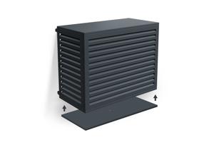 Capac aer condiționat Aneto gri din aluminiu cu panou inferior - mărimea M 2