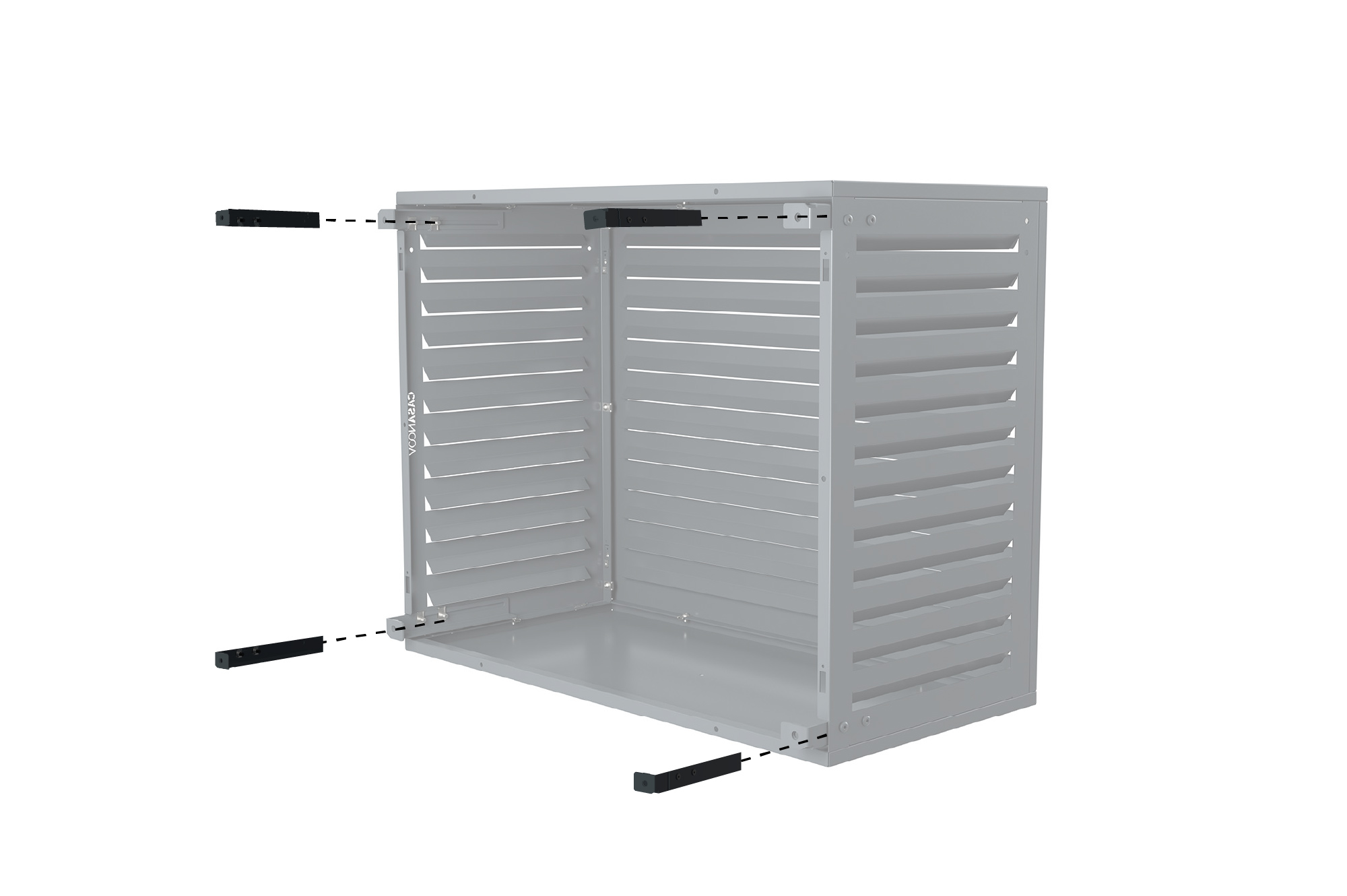 Cache clim aluminium gris Aneto avec face inférieure - taille M 8