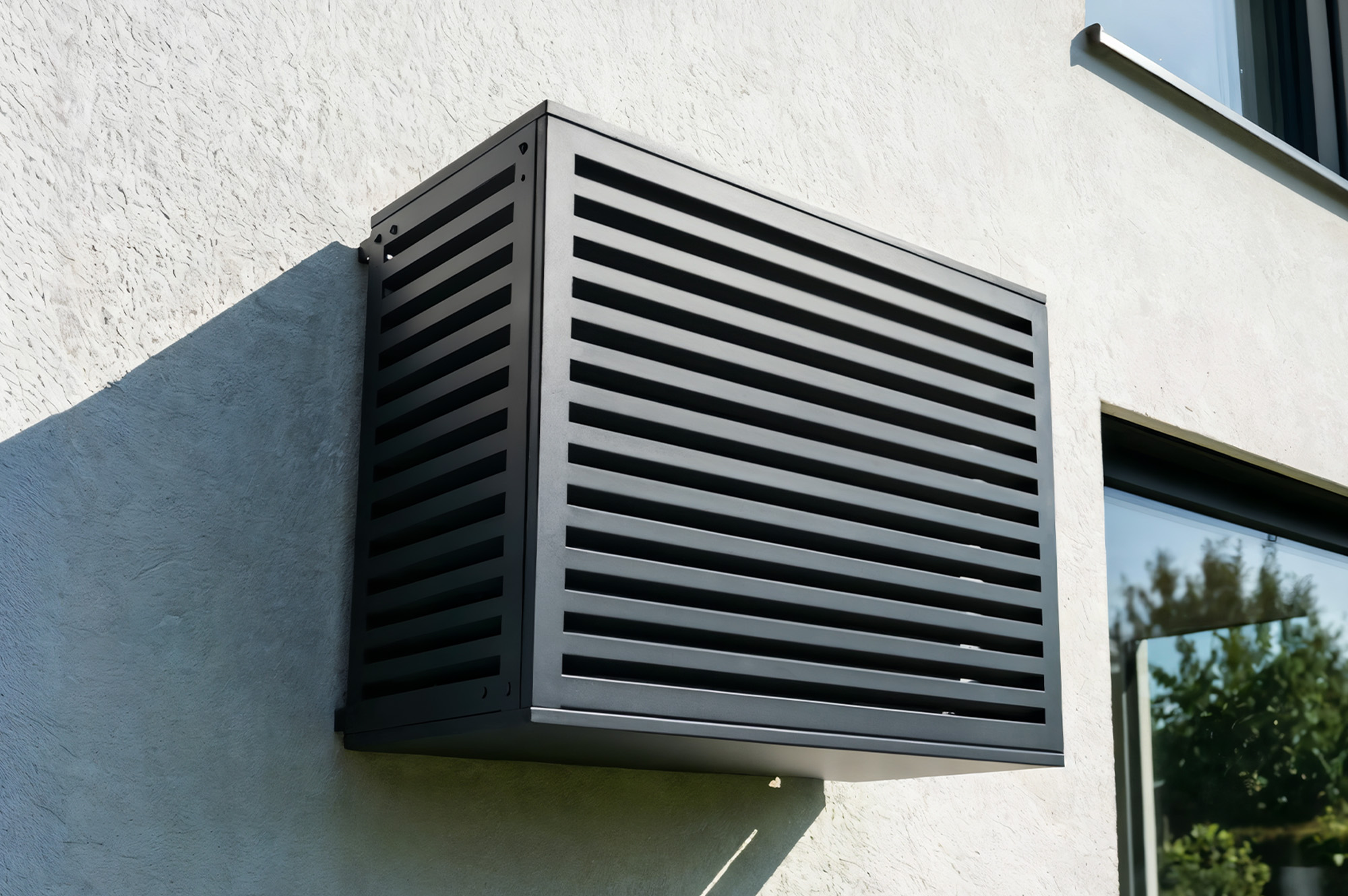 Cache clim aluminium gris Aneto avec face inférieure - taille M 1