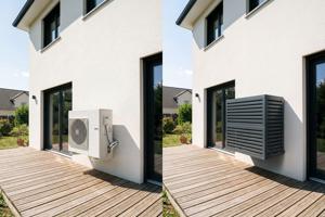 Skydd För Luftkonditionering Och Värmepump ANETO Aluminium Grå med Bottenpanel - Storlek L 12