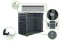 Aneto grey aluminum air conditioner cover with bottom panel - size L 9