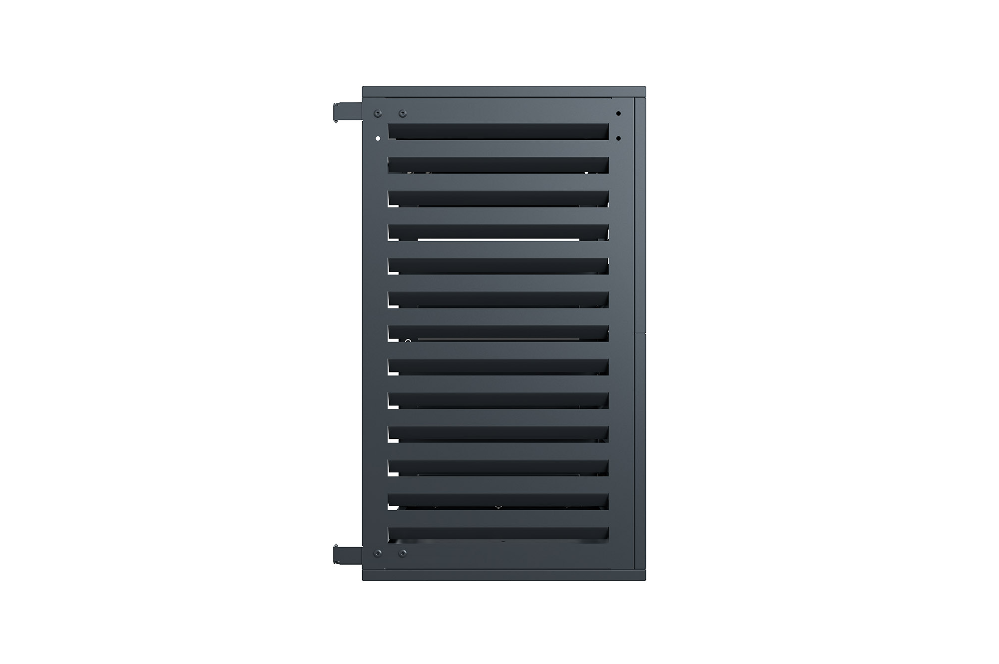 Aneto grey aluminum air conditioner cover with bottom panel - size L 7