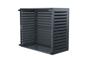 Aneto grey aluminum air conditioner cover with bottom panel - size L 5
