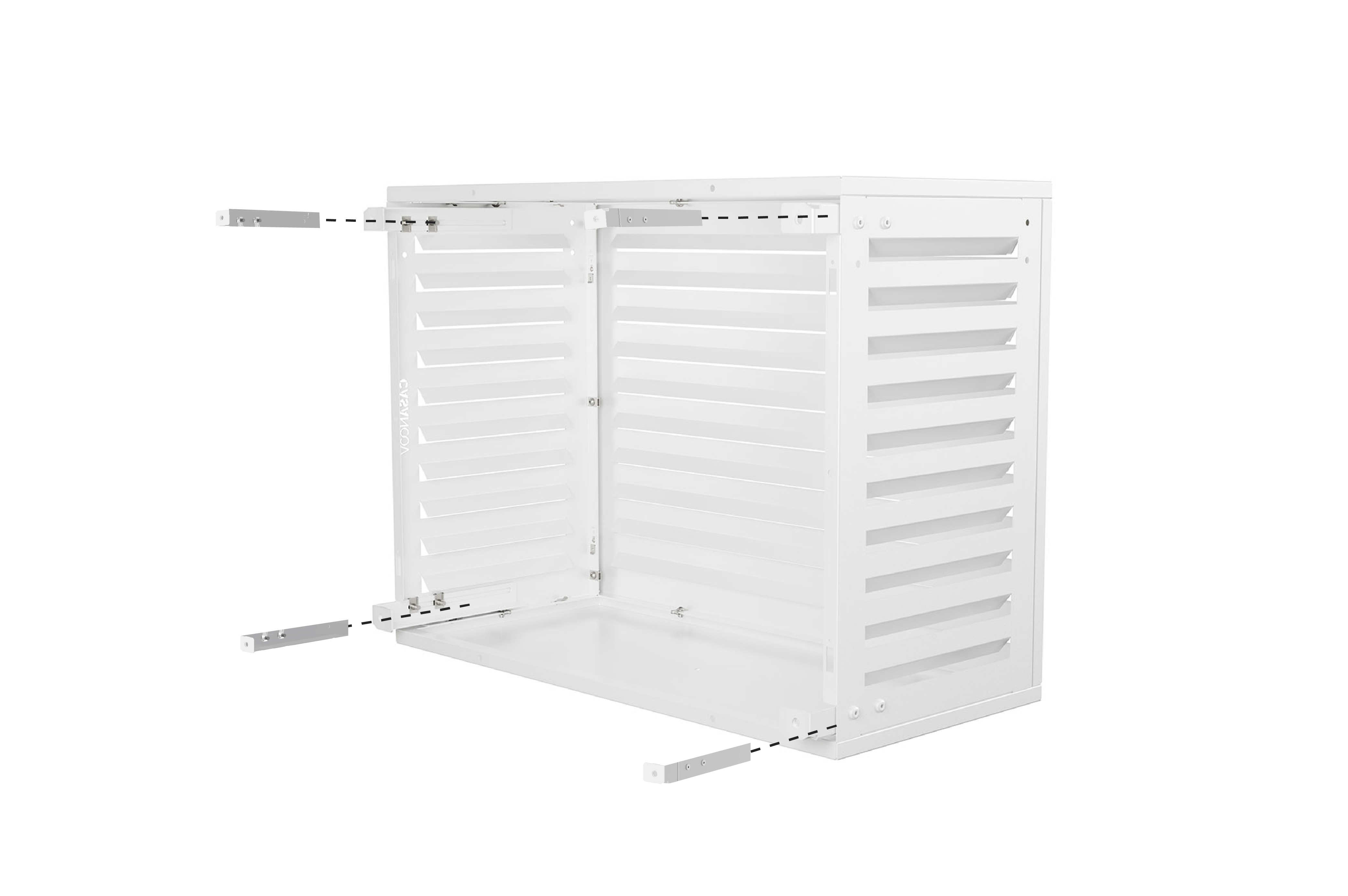 Cache clim aluminium blanc Aneto avec face inférieure - taille S 8