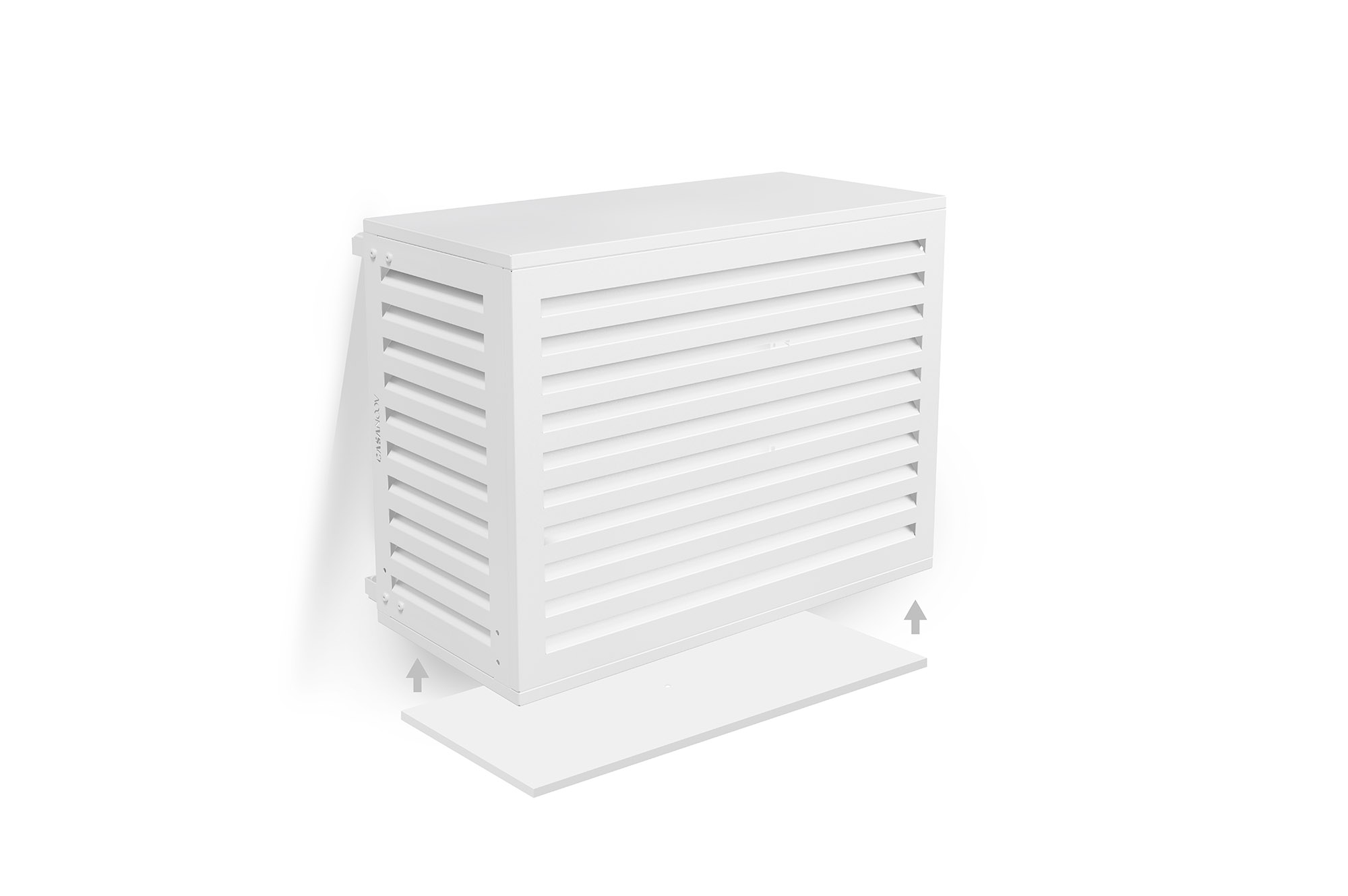 Cache clim aluminium blanc Aneto avec face inférieure - taille S 2