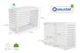 Air Conditioner & Heat Pump Cover ANETO Aluminium White with Bottom Panel - Size S 3