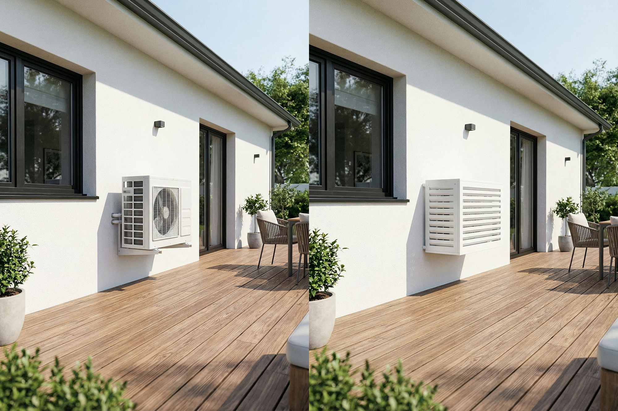 Cache clim aluminium blanc Aneto avec face inférieure - taille S 12