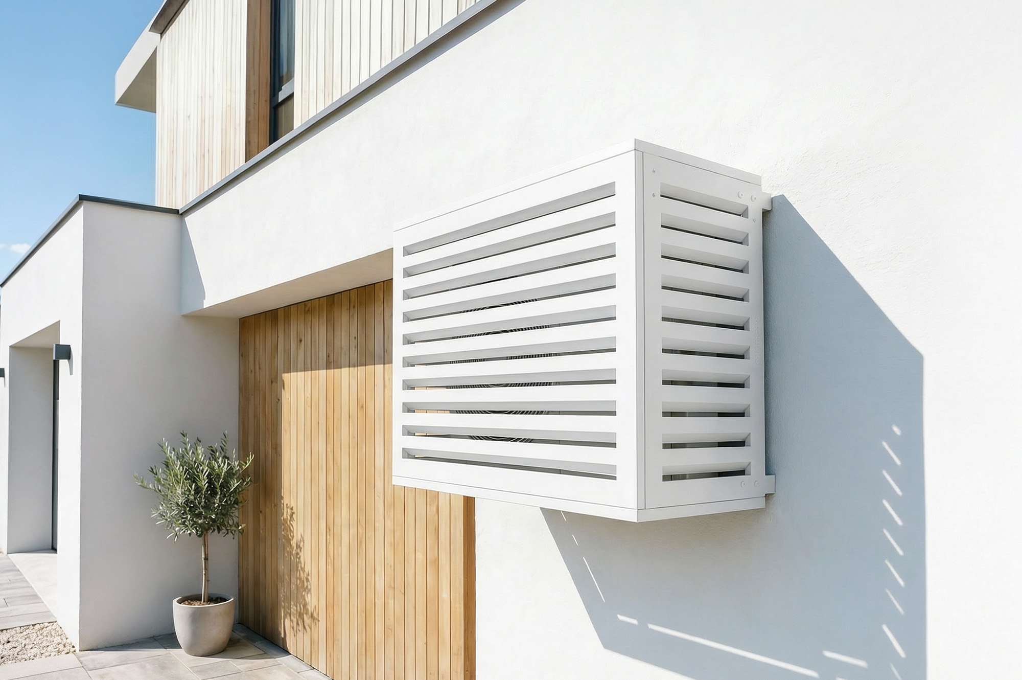 Cache clim aluminium blanc Aneto avec face inférieure - taille S 4