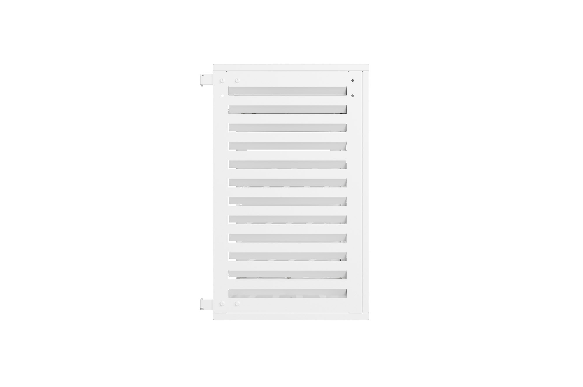 Aneto white aluminum air conditioner cover with bottom panel - size M 7