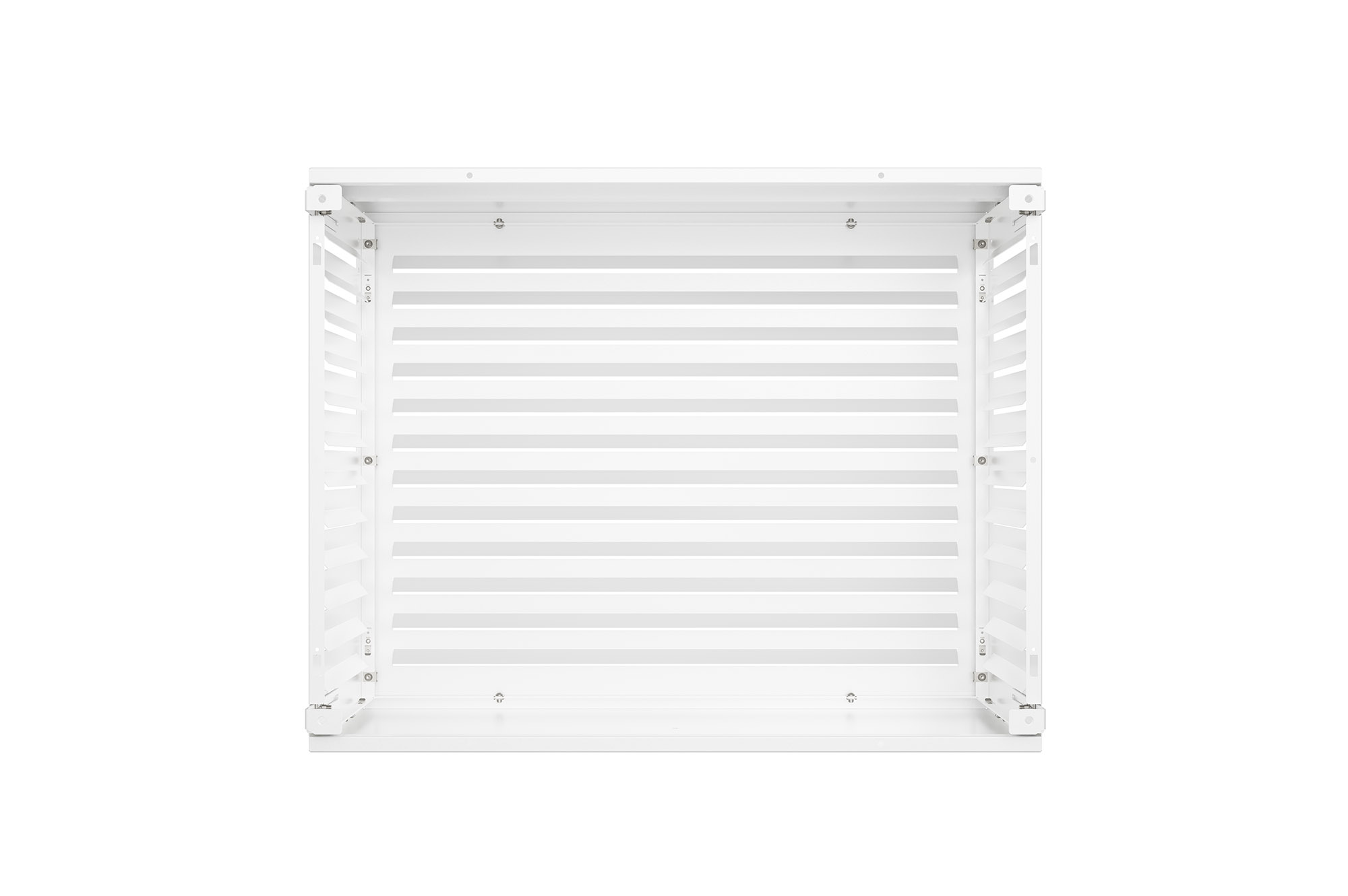 Aneto white aluminum air conditioner cover with bottom panel - size M 6