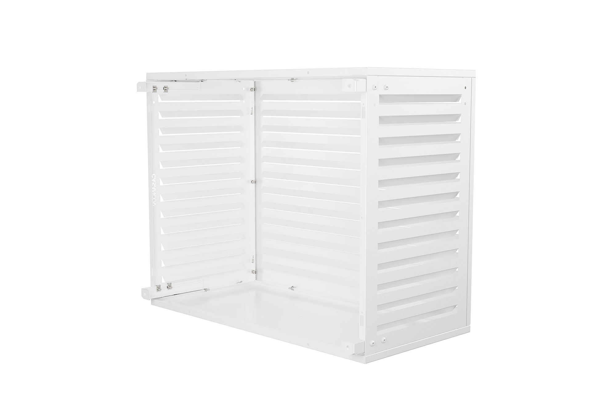 Aneto white aluminum air conditioner cover with bottom panel - size M 5