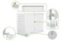 Ilmalämpöpumpun Ja Ilmastointilaitteen Suojakotelo ANETO Alumiini Valkoinen - Alapaneeli - 9