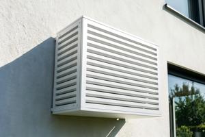Air Conditioner & Heat Pump Cover ANETO Aluminium White with Bottom Panel - Size M main image