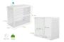 Aneto white aluminum air conditioner cover with bottom panel - size L 3