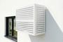 Aneto white aluminum air conditioner cover with bottom panel - size L 15