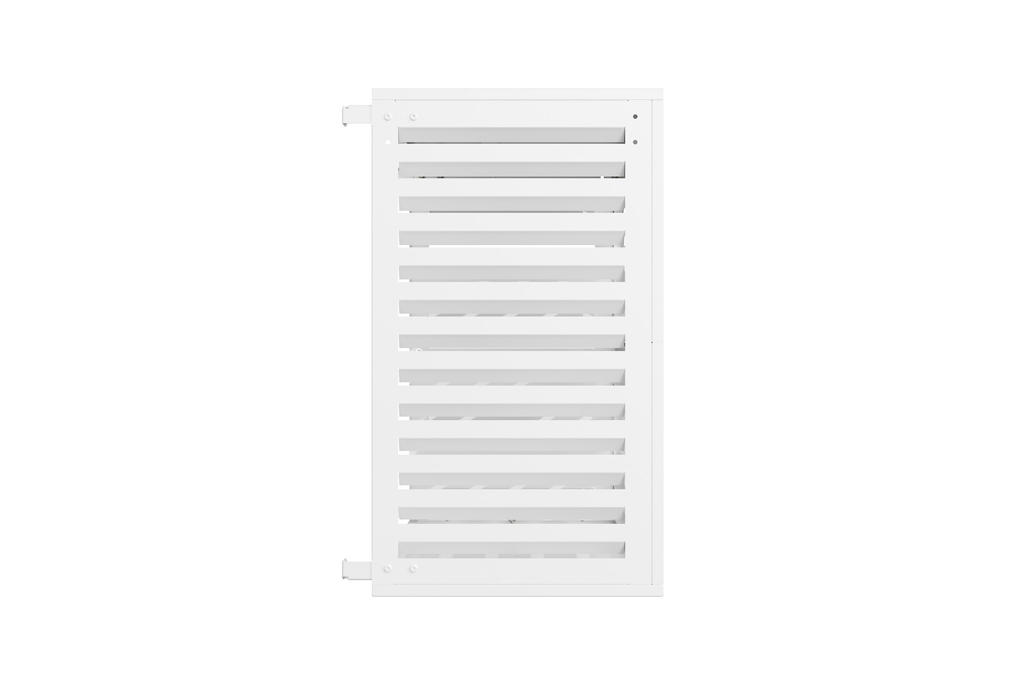 Aneto white aluminum air conditioner cover with bottom panel - size L 7
