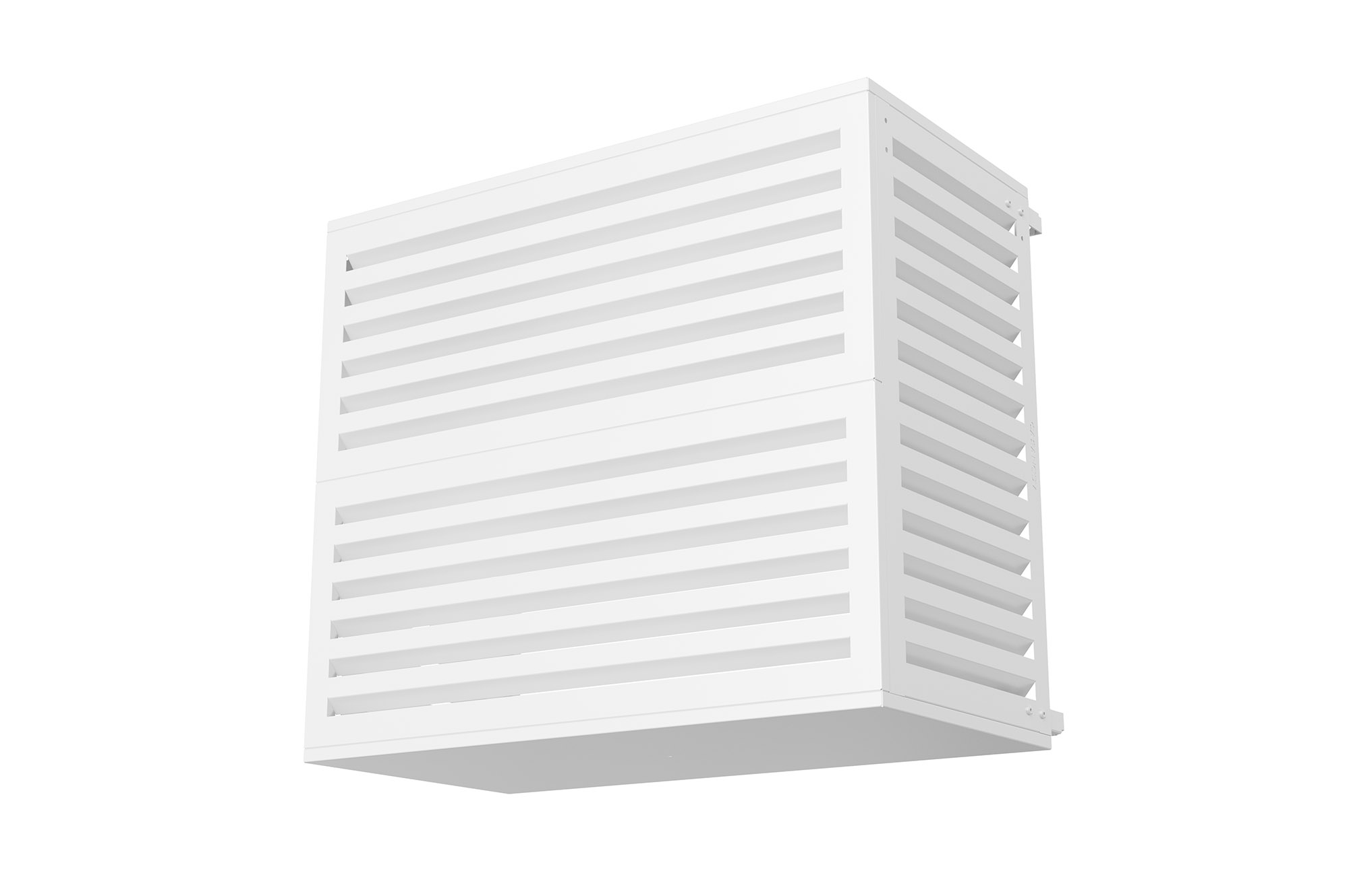 Aneto white aluminum air conditioner cover with bottom panel - size L 14