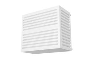 Skydd För Luftkonditionering Och Värmepump ANETO Aluminium Vit med Bottenpanel - Storlek L 14