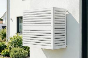 Skydd För Luftkonditionering Och Värmepump ANETO Aluminium Vit med Bottenpanel - Storlek L 4