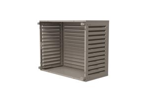 Air Conditioner & Heat Pump Cover ANETO Aluminium Taupe with Bottom Panel - Size S 5
