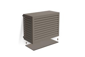 Air Conditioner & Heat Pump Cover ANETO Aluminium Taupe with Bottom Panel - Size S 2