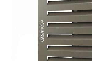 Air Conditioner & Heat Pump Cover ANETO Aluminium Taupe with Bottom Panel - Size S 11