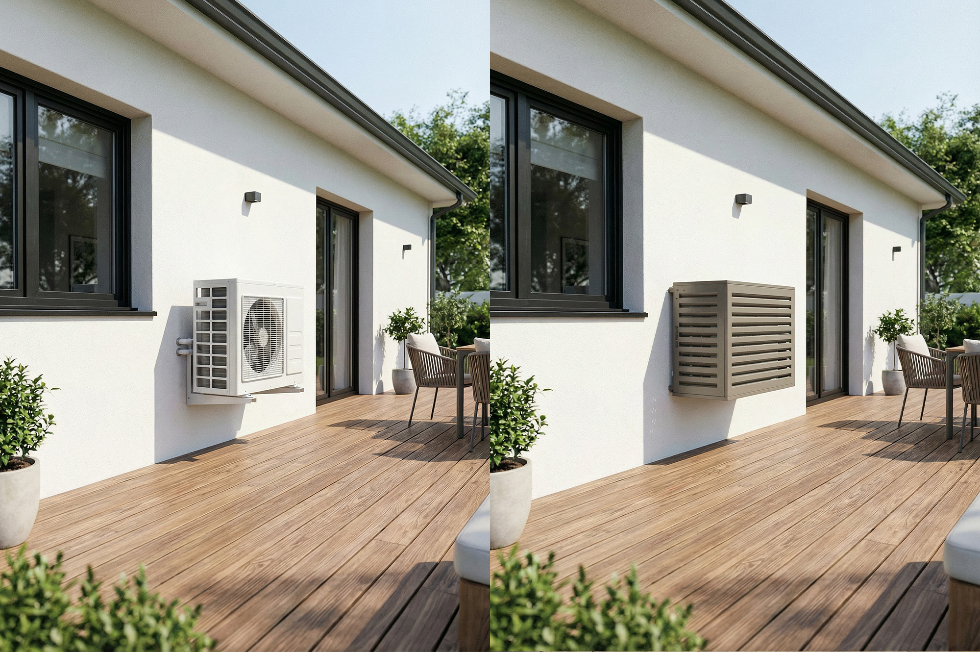 Cache clim aluminium taupe Aneto avec face inférieure - taille S 12