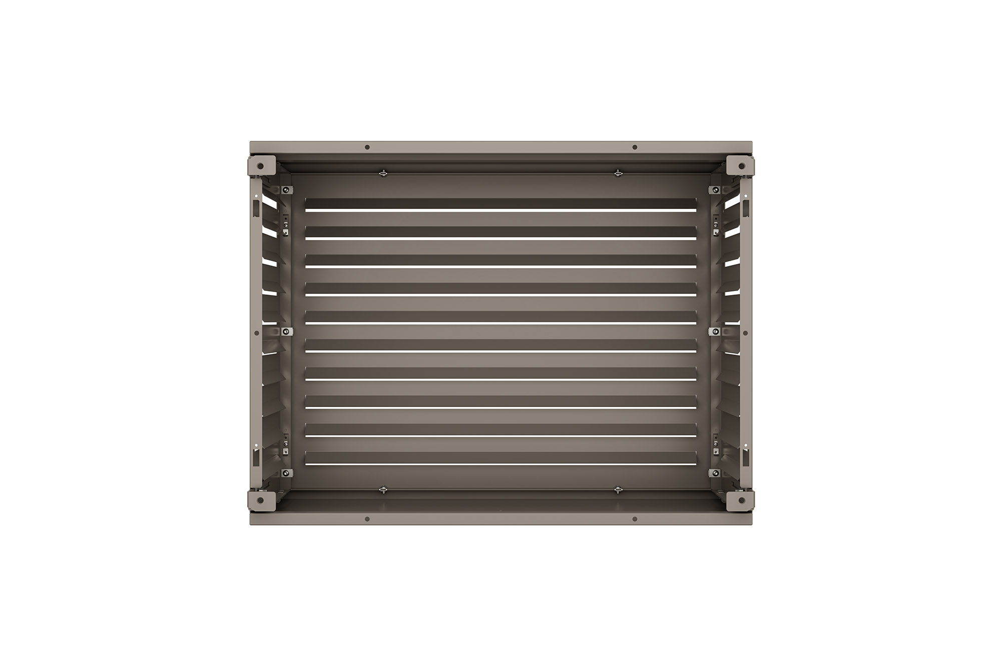 Cache clim aluminium taupe Aneto avec face inférieure - taille S 6