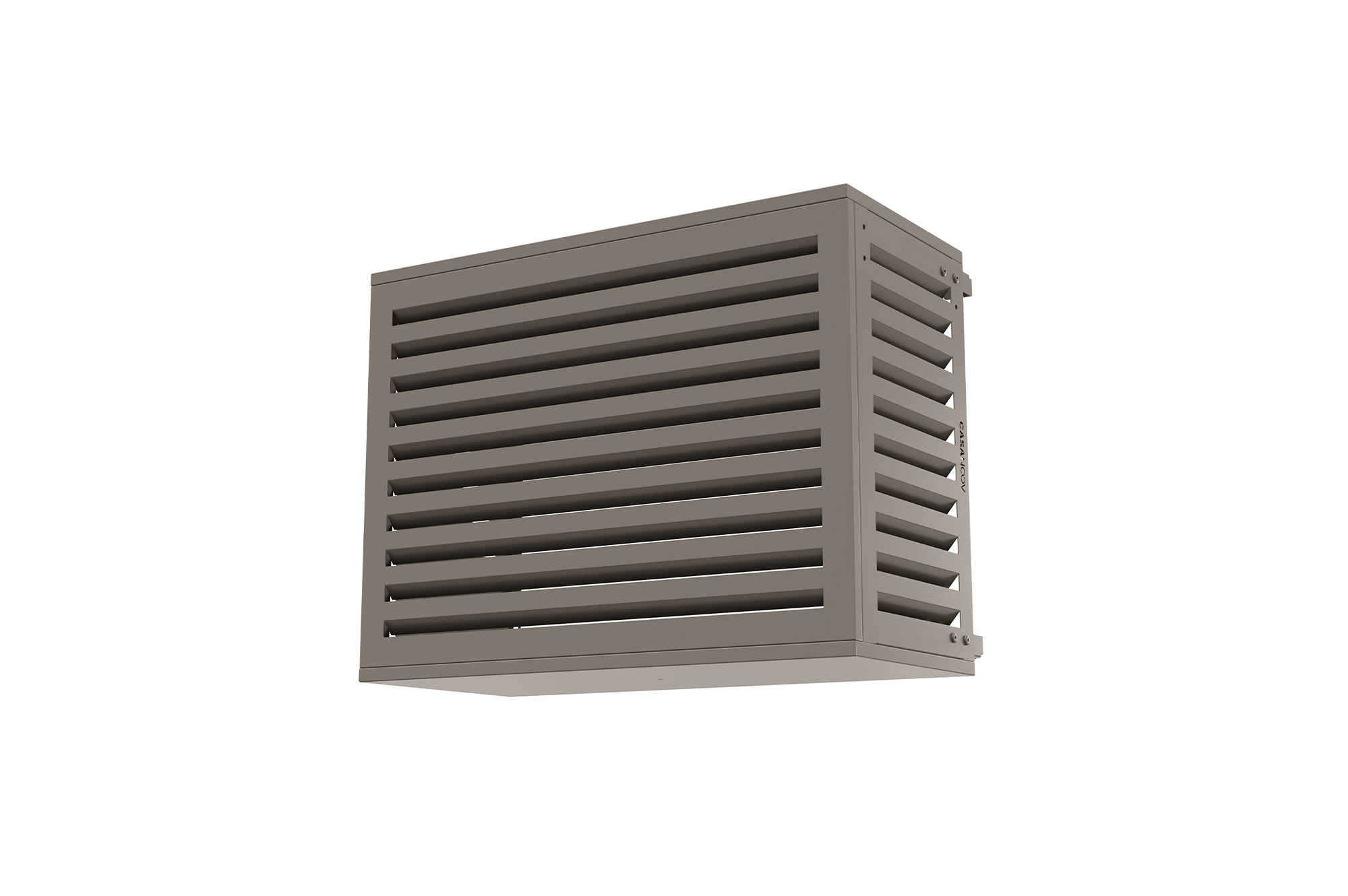 Cache clim aluminium taupe Aneto avec face inférieure - taille S 14