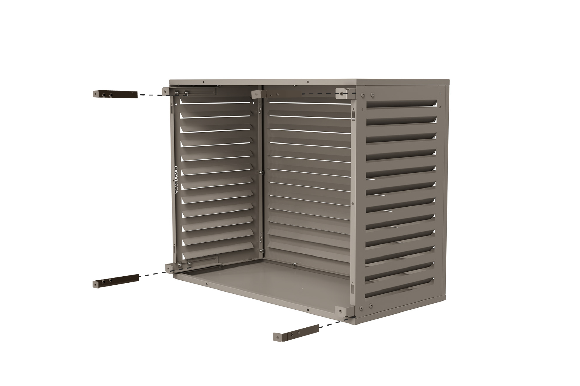 Cache clim aluminium taupe Aneto avec face inférieure - taille S 8