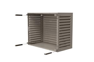 Air Conditioner & Heat Pump Cover ANETO Aluminium Taupe with Bottom Panel - Size S 8