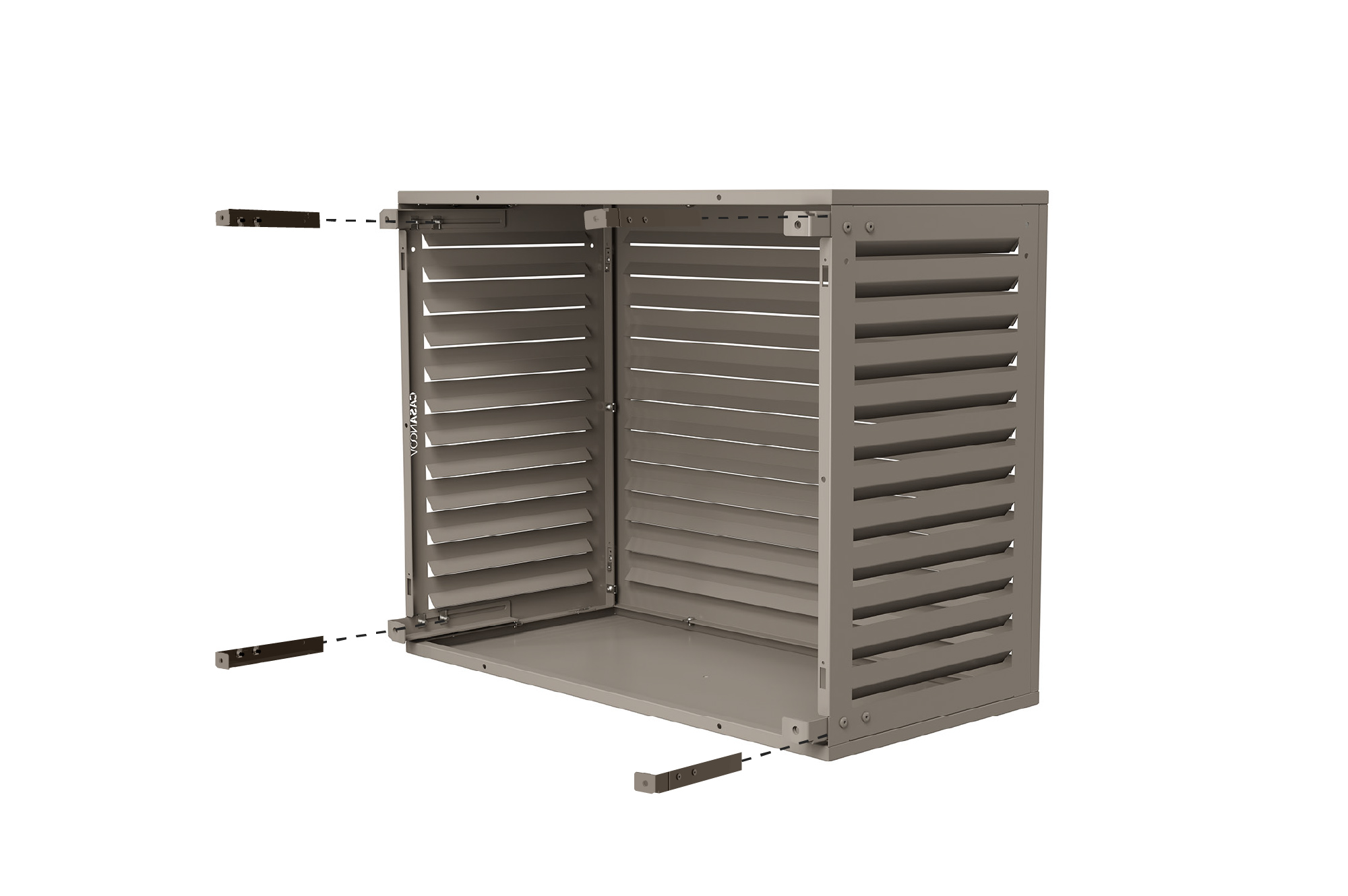 Capac de aer condiționat Aneto taupe din aluminiu cu panou inferior - mărimea M 8