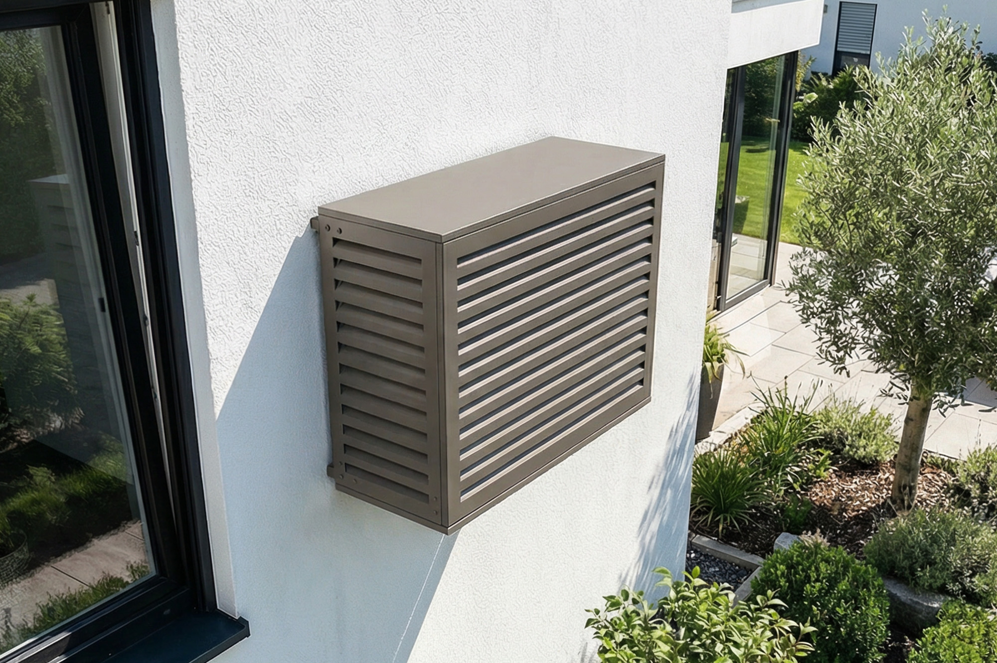 Capac de aer condiționat Aneto taupe din aluminiu cu panou inferior - mărimea M 4