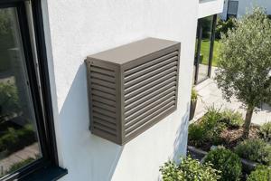 Kryt Klimatizácie A Tepelného Čerpadla ANETO Hliník Taupe s Spodný Panel - Veľkosť M 4