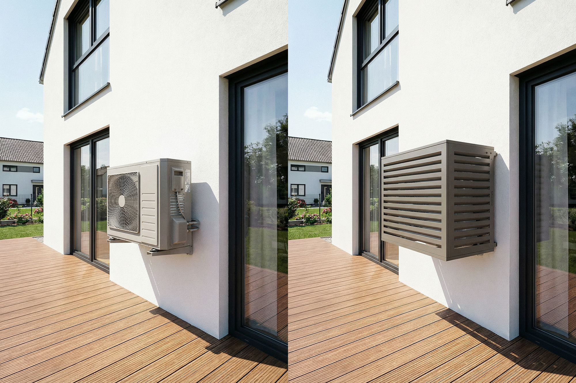 Capac de aer condiționat Aneto taupe din aluminiu cu panou inferior - mărimea M 12