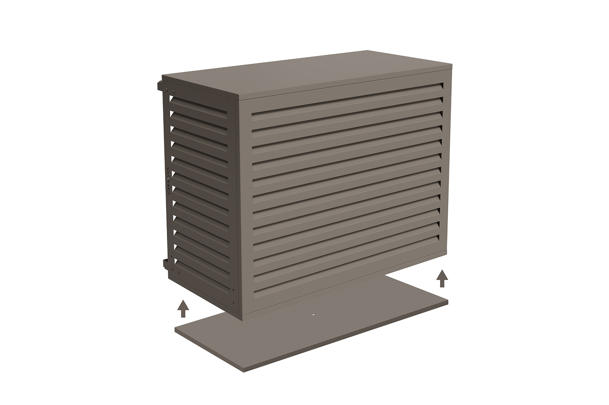 Capac de aer condiționat Aneto taupe din aluminiu cu panou inferior - mărimea M 2