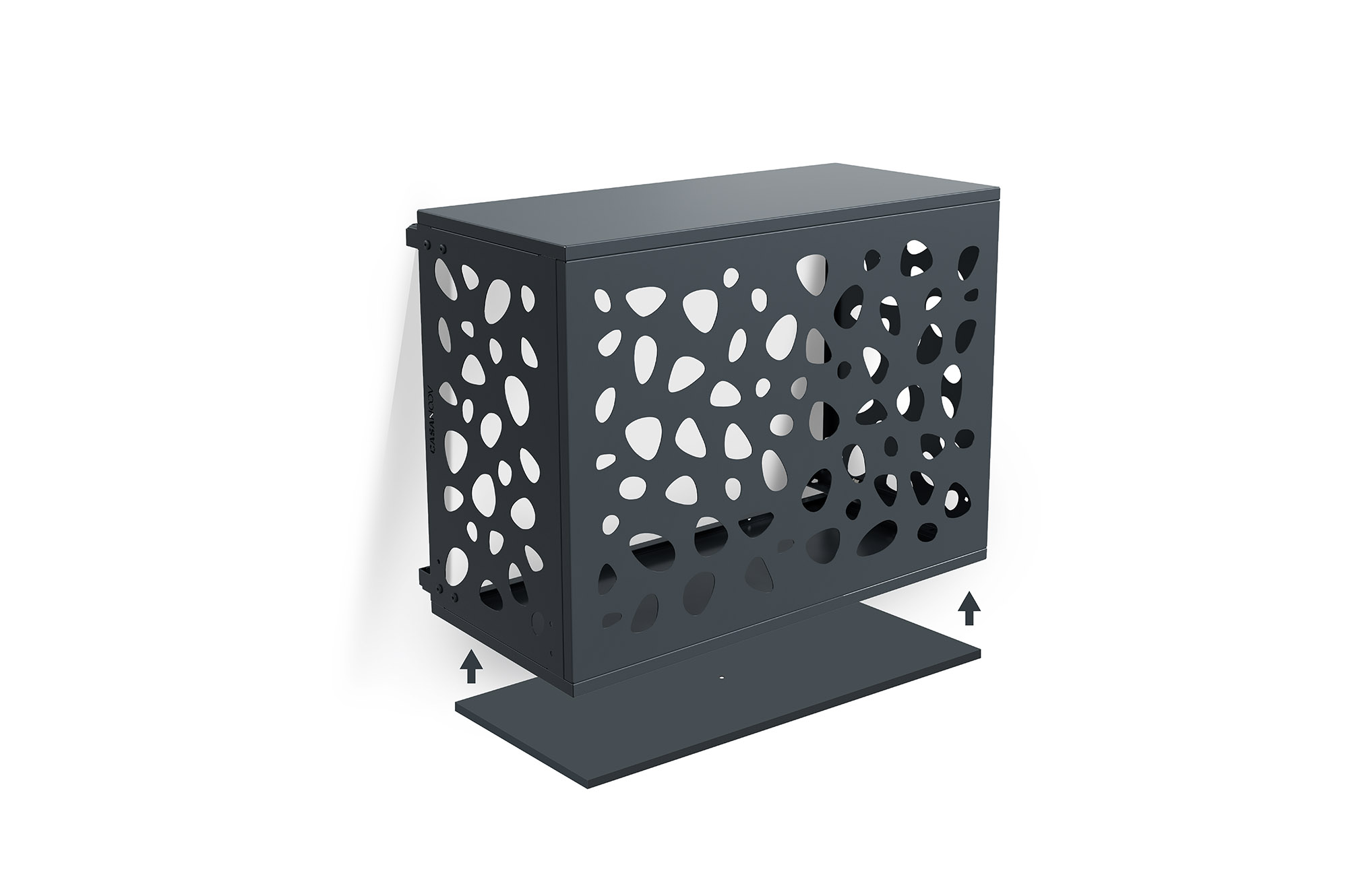 Cache clim aluminium gris Aneto Sunny avec face inférieure - taille S 2