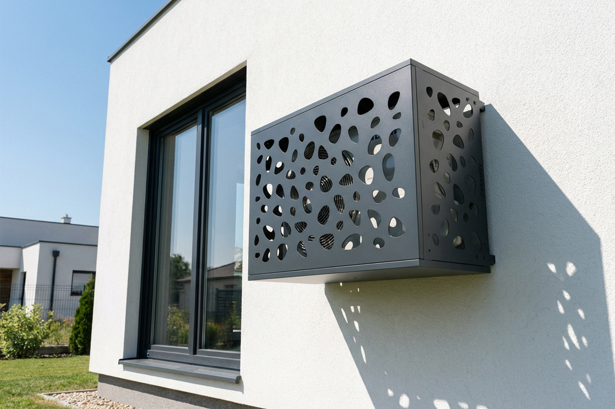 Cache clim aluminium gris Aneto Sunny avec face inférieure - taille S 4