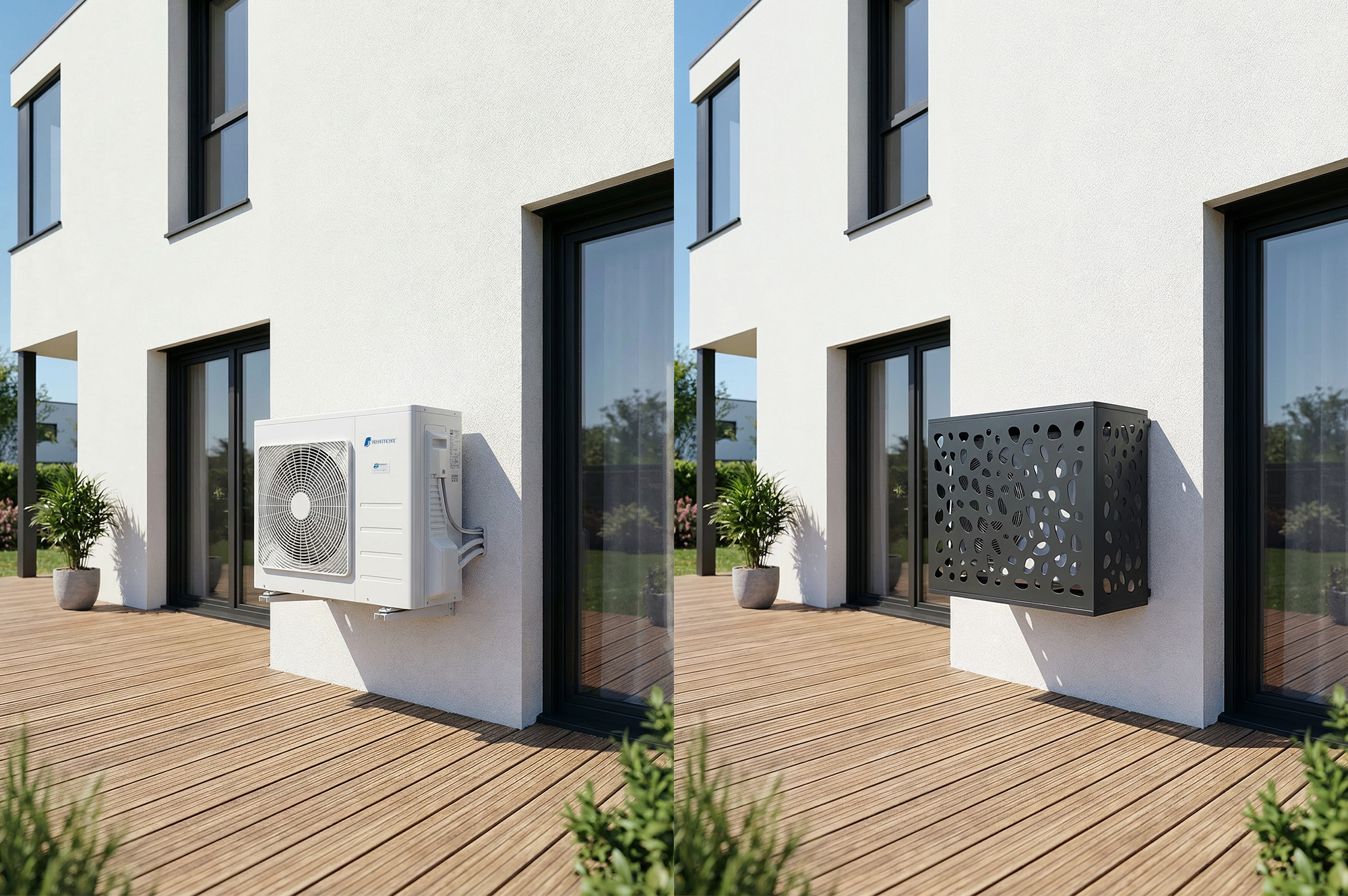 Capac aer condiționat Aneto Sunny gri din aluminiu cu panou inferior - mărimea M 12