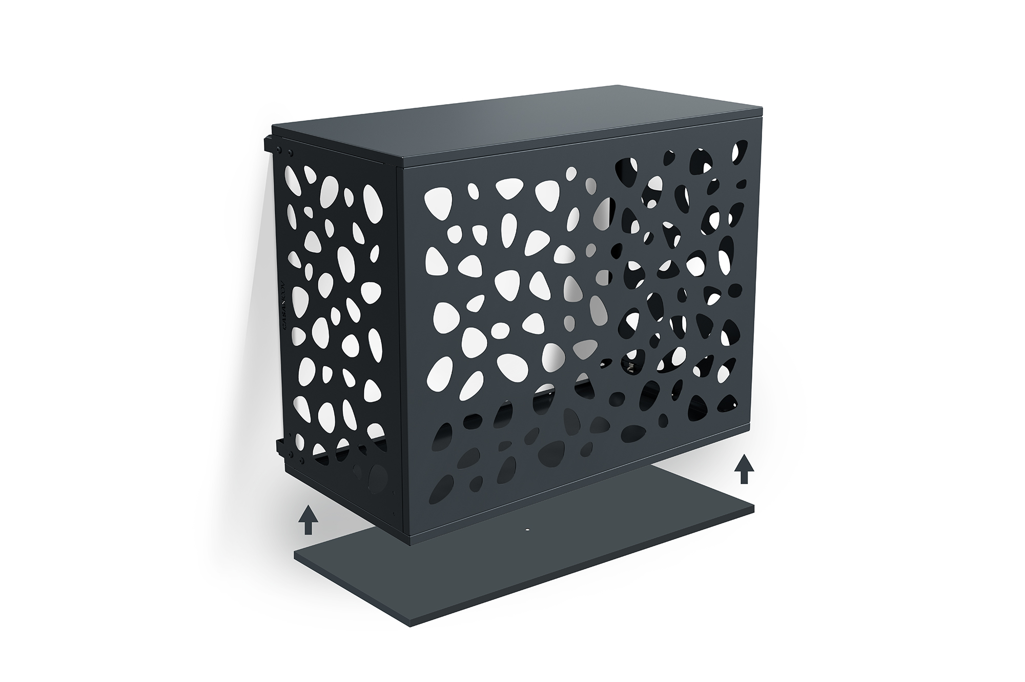 Capac aer condiționat Aneto Sunny gri din aluminiu cu panou inferior - mărimea M 2