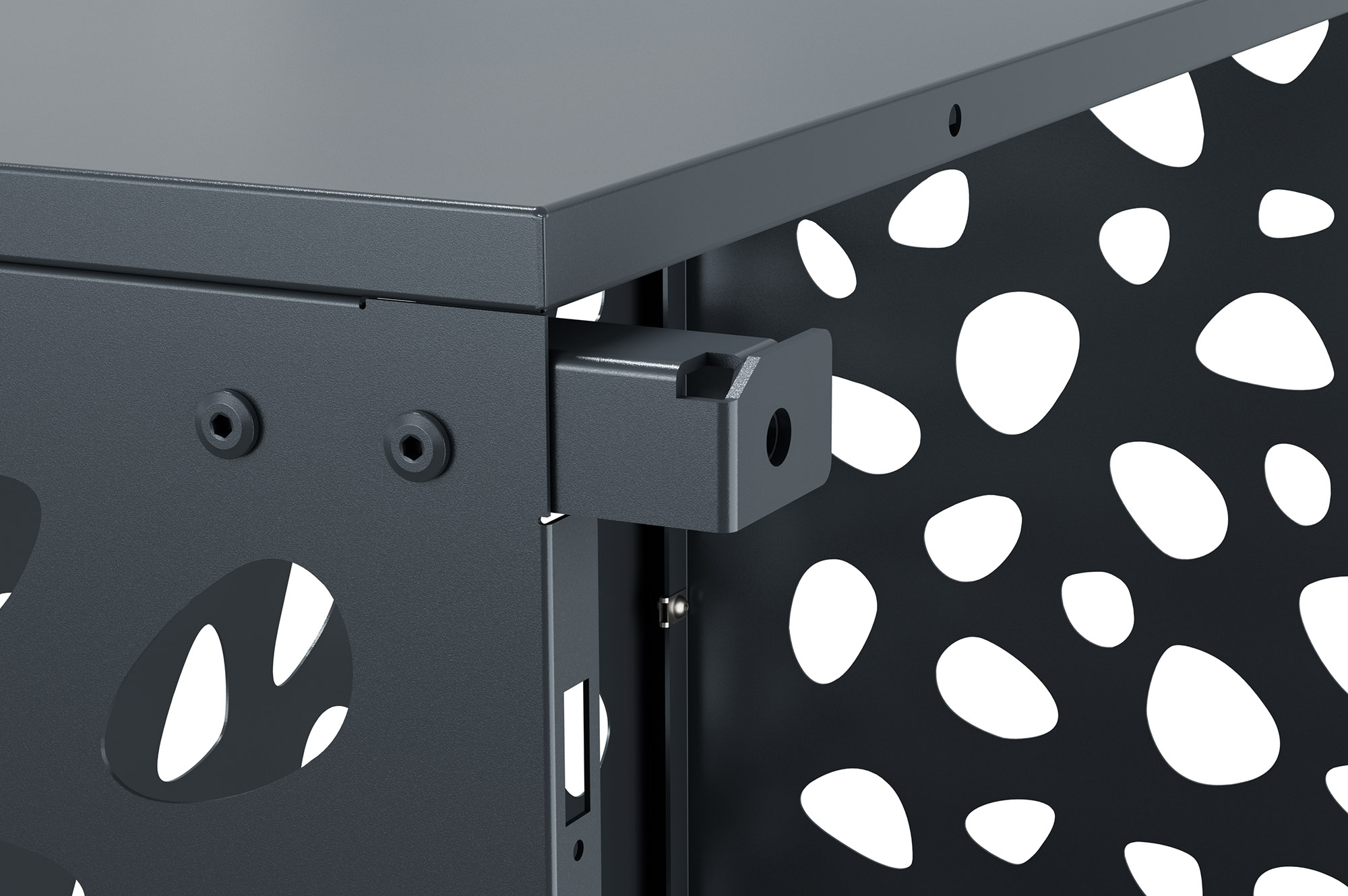 Capac aer condiționat Aneto Sunny gri din aluminiu cu panou inferior - mărimea M 10