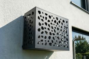 Air Conditioner & Heat Pump Cover ANETO SUNNY Aluminium Grey with Bottom Panel - Size M main image