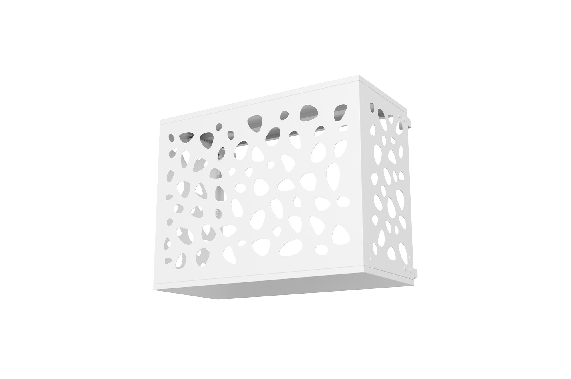 Aneto Sunny white aluminum air conditioner cover with bottom panel - size S 13