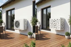 Klíma És Hőszivattyú Burkolat ANETO SUNNY Alumínium Fehér - Alsó Panel - Méret S 12